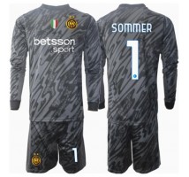 Inter Milan Yann Sommer #1 Bramkarskie Koszulka Trzecia dzieci 2024-25 Długi Rękaw (+ krótkie spodenki)